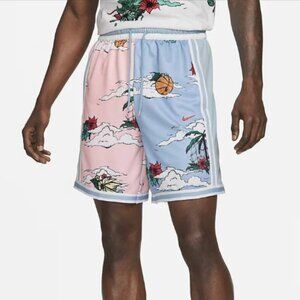Nike Dri-FIT DNA+ Basketball Shorts Floral Pink Blue S